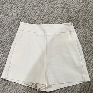 English Factory High Waist Cream Shorts